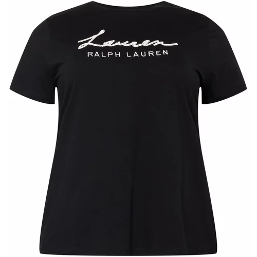 Lauren Ralph Lauren Plus Majica 'KATLIN' crna / bijela
