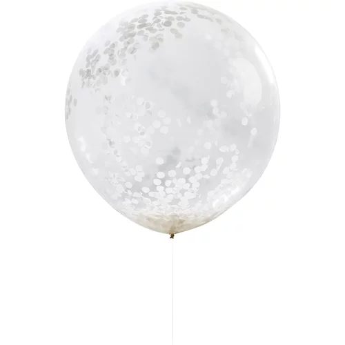 Ginger Ray® veliki baloni s konfeti white