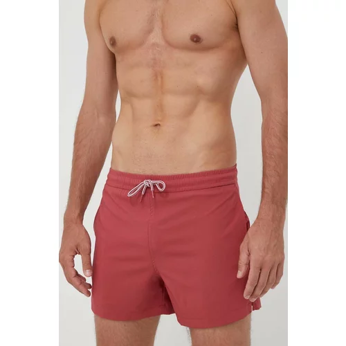 Abercrombie & Fitch Kopalne kratke hlače rdeča barva