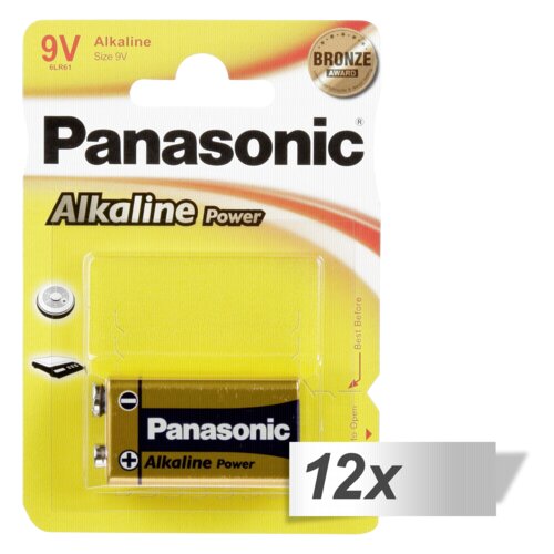 Panasonic 12x1 Alkaline Power 9V-Block - baterija Cijene