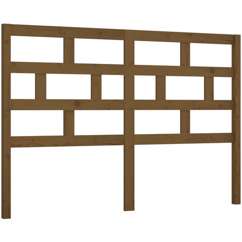 vidaXL Posteljno vzglavje medeno rjavo 126x4x100 cm trdna borovina, (20648084) Cene