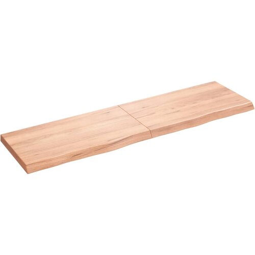 vidaXL Stenska polica svetlo rjava 180x50x6 cm trdna hrastovina Cene