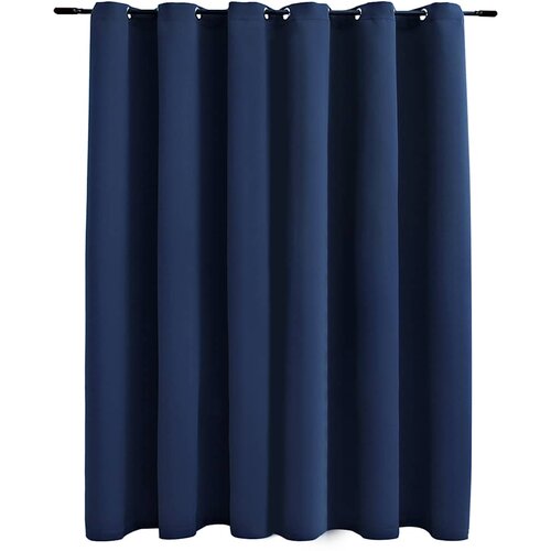  Zavjesa za zamračivanje s metalnim prstenima plava 290 x 245 cm Slike