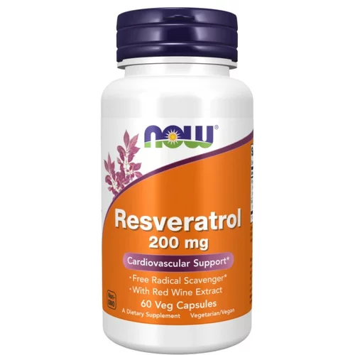Now Foods Resveratrol NOW, 200 mg (60 kapsul)