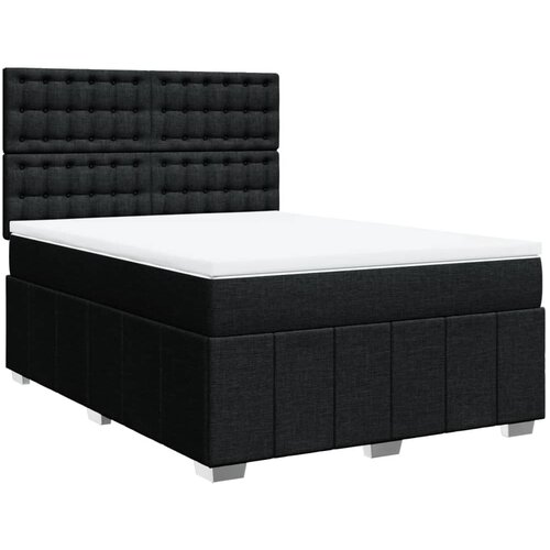 Maison Chic Box spring posteljni - Vzmetna postelja z vzmetnico črn 140x190 cm blago SL24543, (21879487) Cene