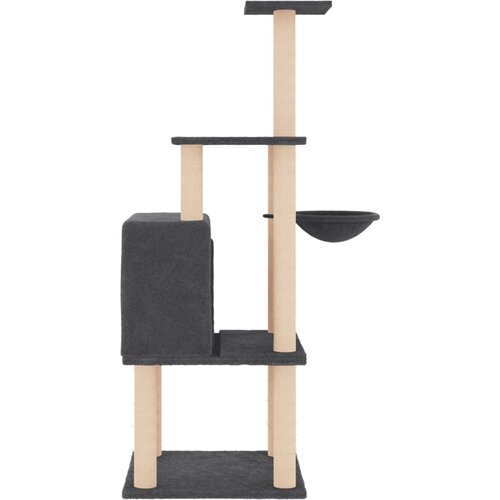  Penjalica za mačke sa stupovima za grebanje tamnosiva 132 cm Slike