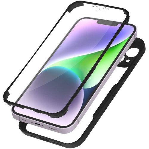 AVIZAR Ovitek iPhone 14 Plus, zadnji del iz pleksiglasa z crno obrobo, (20616470) Cene