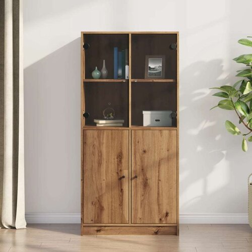  Visoka komoda s vratima 68x37x142 cm konstruirano drvo Cijene