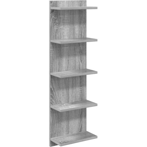 vidaXL Zidna polica Siva Sonoma 30 x 15 x 100 cm Konstruirano drvo - Siva Sonoma 1 30 x 15 x 100 cm (5 etaža) Cene