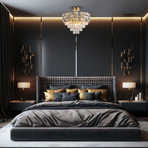  Luster na &amp;scaron;ipci LUXURIA 9xE14/40W/230V zlatni Slike