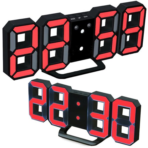 VERKGROUP 3D LED budilka in elektronski termometer z alarmom rdeča, (20395795) Cene