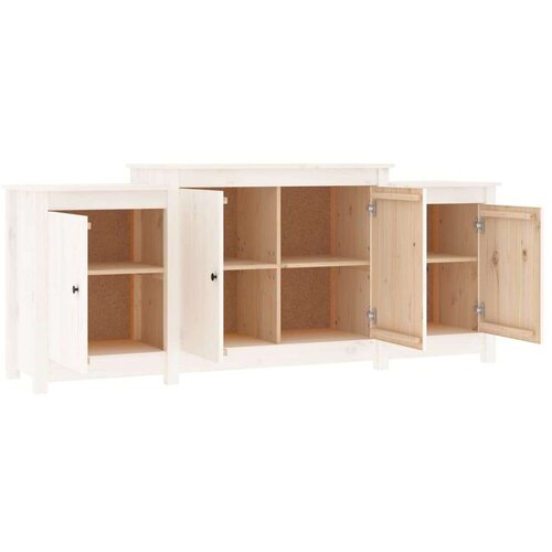  Komoda bela 164x37x68 cm trdna borovina, (20955443) Slike