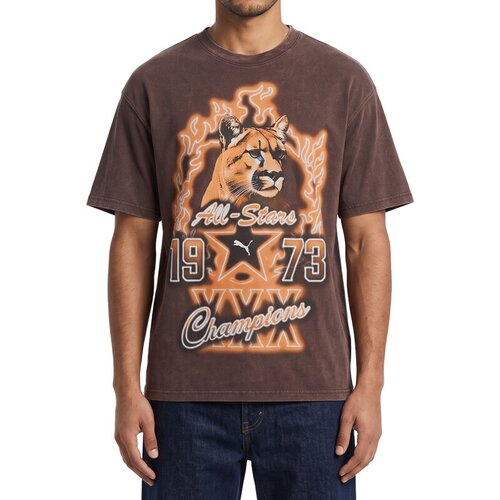 Puma Mu&amp;scaron;ka majica Dylan Wildcat Tee II, Braon Slike