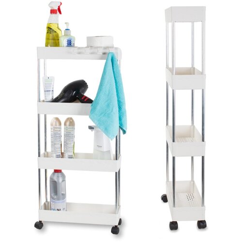 VERKGROUP Kopalniški regal na kolesih 85cm 4 police, (20849374) Cene