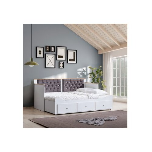 Hanah home Krevet Alacati White Anthracite Cene
