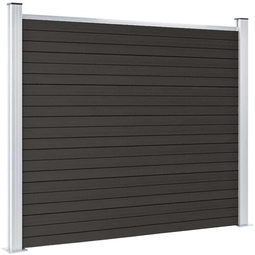 VidaXL panel za ogradu WPC 180 x 146 cm sivi Slike