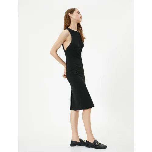 Koton Back Detailed Sleeveless Slim Fit Midi Dress