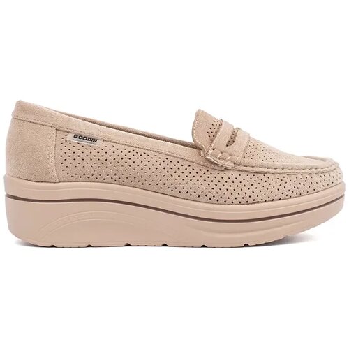GOODIN Beige loafers with a thick sole Cijene