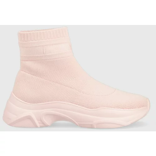 Tommy Jeans Tenisice SOCK BOOT MONOCOLOR boja: ružičasta