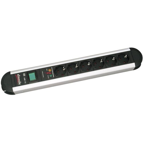 Bachmann Razdelilna letev s prenapetostno zaščito 6-delna aluminij\, črna\, varnostni kontakt Electric 331013, (20641541) Cene