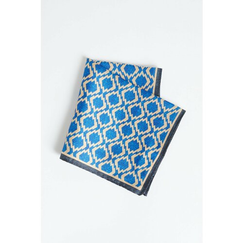 ALTINYILDIZ CLASSICS Men's Blue-beige Patterned Handkerchief Slike