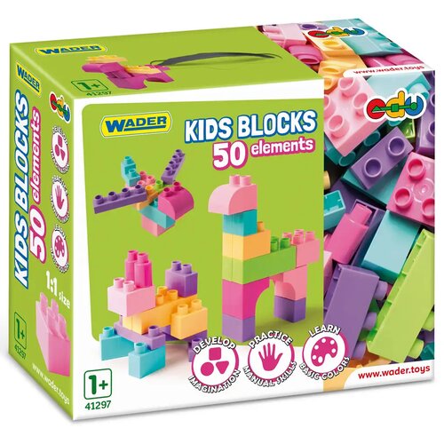 Wader Dječji blokovi pastelni građevinski elementi set od 50 komada - Cijene
