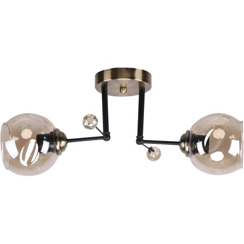Mitea Lighting Luster crni Max.60W 220~240V 2xE27 M11039-2 Slike