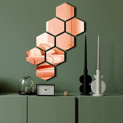 Wallity Ogledalo Ozgl525, 44x60 cm, Rose-gold Cene