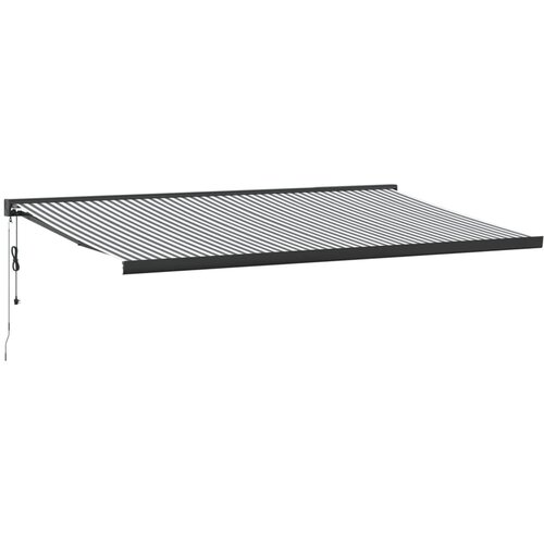 VidaXL Zložljiva tenda antracit in bela 5x3 m blago in aluminij, (21260635) Slike