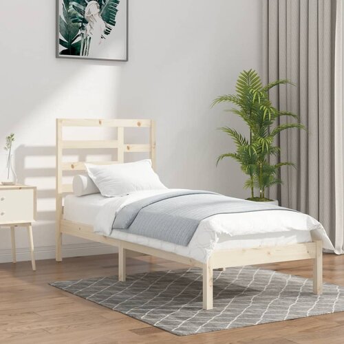 The Living Store Posteljni okvir iz trdnega lesa 90x200 cm - Posteljni Okvir, (21528496) Slike