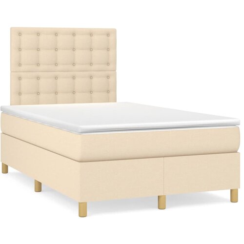 Maison Chic Box spring postelja - Vzmetna postelja z vzmetnico krem 120x200 cm blago SL6815, (21887074) Cene