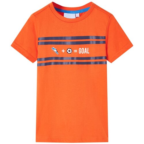 vidaXL Otroška majica s kratkimi rokavi temno oranžna 104 Cene