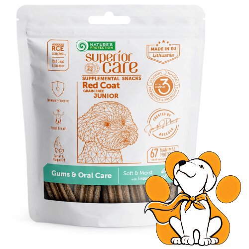 Nature's Protection red coat gums & oral care with insects 150g, za negu desni Slike
