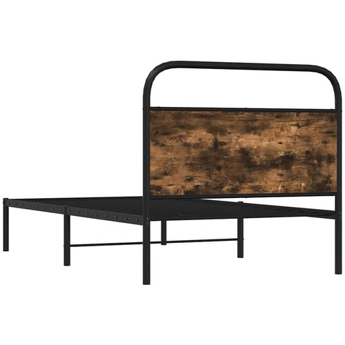 vidaXL Posteljni okvir brez vzmetnice 100x190 cm dim. hrast inž. les Cene