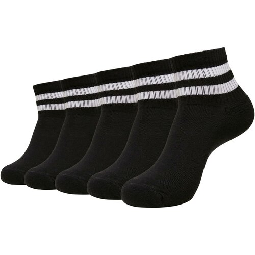 Urban Classics Accessoires Sporty Half Cuff Logo Socks 5-Pack black Slike