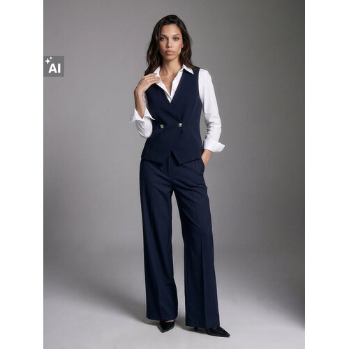 Sinsay Elegantne wide leg hlače s dodatkom viskoze Slike