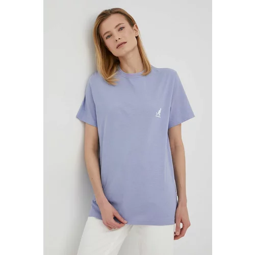 Kangol Bombažen t-shirt vijolična barva