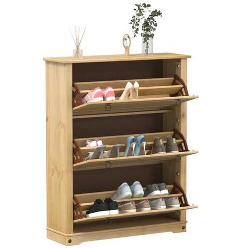 vidaXL za cipele Corona 99 x 32 x 124 5 cm od masivne borovine - Medeni vosak 1 124.5 cm 1 Cijene