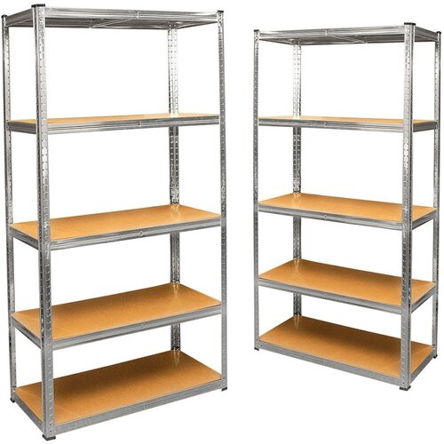 Blow 69-110 &amp;ndash; Metalni skladi&amp;scaron;ni regal s 5 polica, 180 &amp;times; 90 &amp;times; 40 cm, nosivost 900 kg, set 2 komada Slike