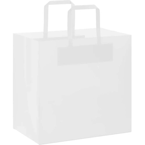  Papirnate vrećice 50 kom s ručkama bijele 26x17x25 cm Slike