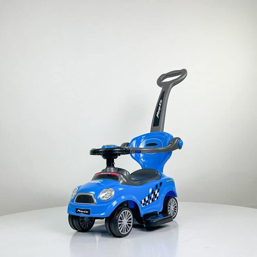 guralica autić za decu 470 sa muzičkim volanom i ručkom za guranje - plava Slike