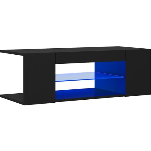 Maison Chic TV omarica - TV stojalo - Televizijska omarica z LED lučkami črna 90x39x30 cm, (21700569) Slike