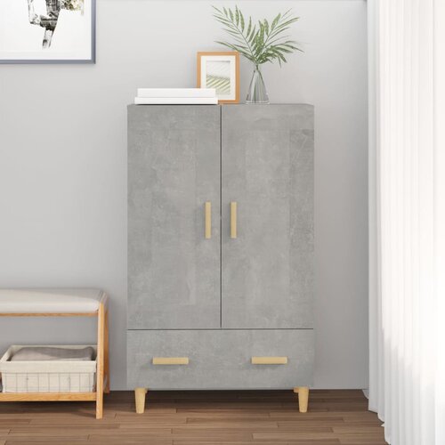 The Living Store Visoka omarica betonsko siva 70x31x115 cm konstruiran les - Visoka Omarica, (21429394) Slike