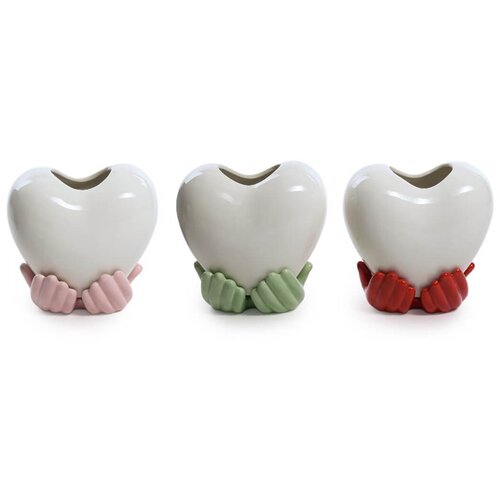 Mhome Vaza Srce 15,5xh16cm / več barv / porcelan, (5000199665) Cene
