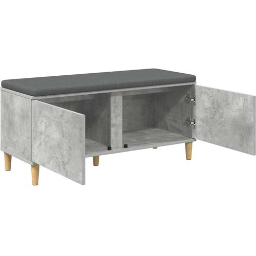  Klupa za hodnik s jastukom Betonski sivi 60 x 38 x 46 cm Slike