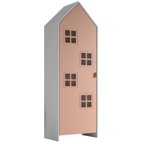 Vipack Bela/rožnata otroška garderobna omara iz masivnega bora 37x172 cm Casami Bruges – Cene