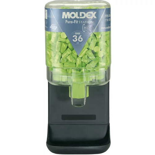 Moldex Podajalnik z zaščitnimi čepki za ušesa, PuraFit®, zelene barve, SNR 36 dB, z 250 pari čepkov PuraFit®