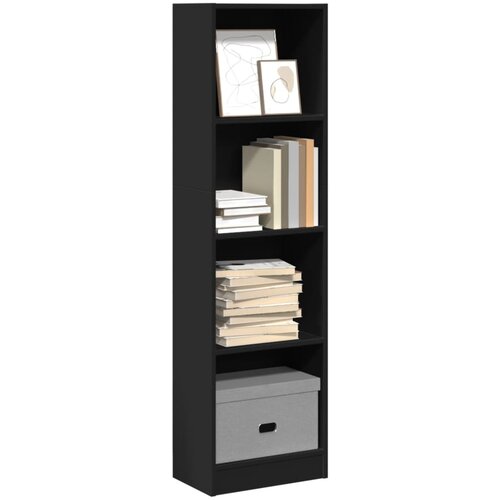 VidaXL Regal za knjige crni 40x24x143 cm od konstruiranog drva Slike
