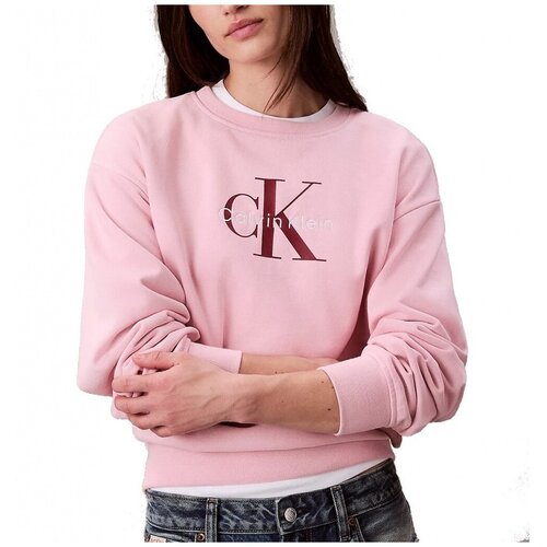 Calvin Klein Jeans Puloverji LS MONOLOGO FRENCH TERRY Rožnata Slike