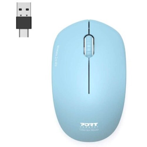  Port miš OFFICE bežični USB-A/USB-C,svijetlo-plava 900544 Cene